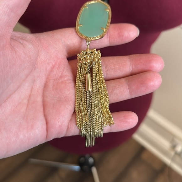 Retired Kendra Scott Rayne Gold Sea Green/Blue Necklace - Picture 7 of 7